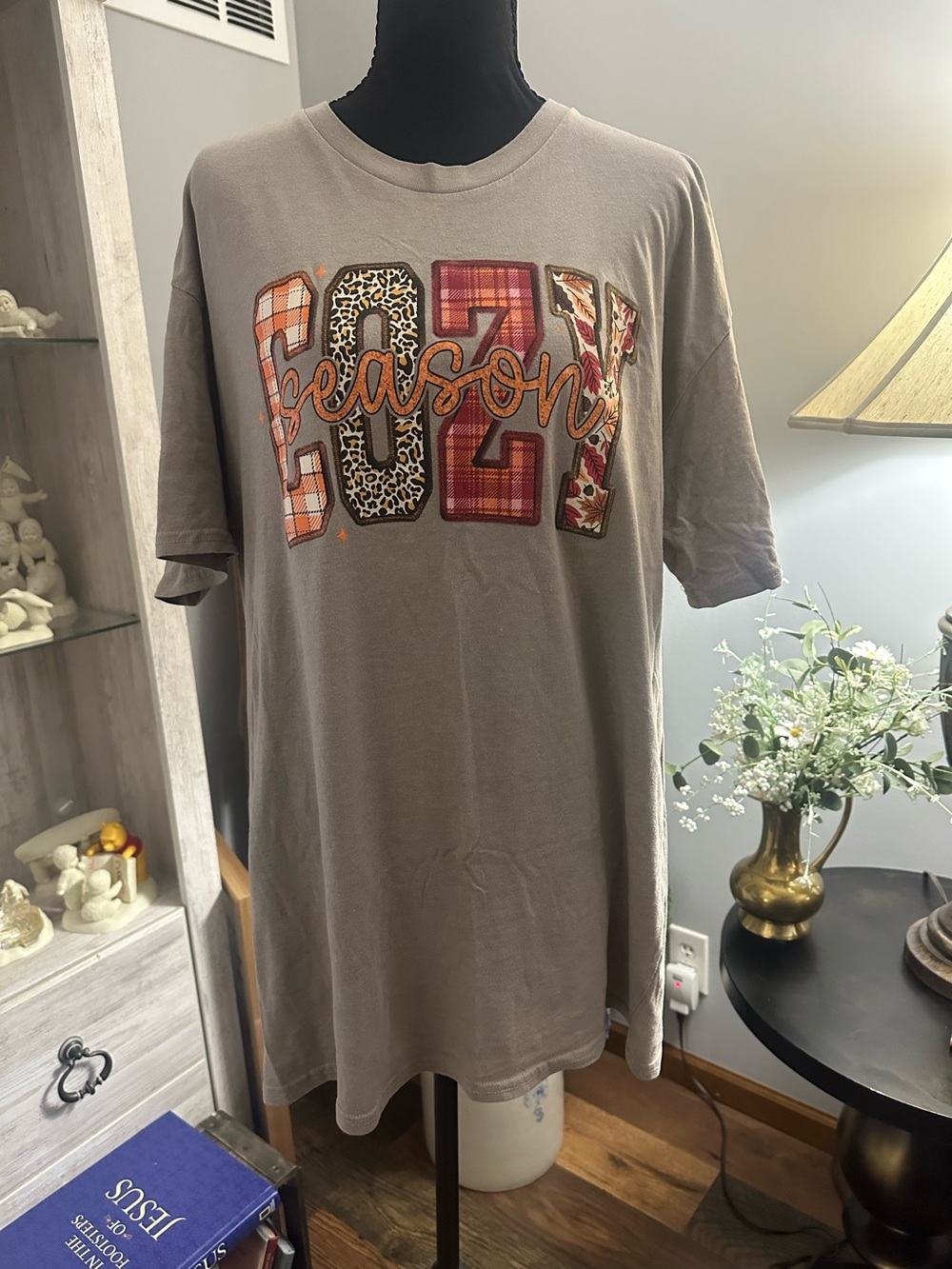 Taupe 'Season' Graphic Short-Sleeve Crew Tee